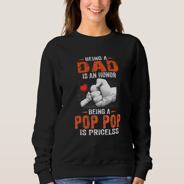 Sudadera Ser Papá Es Honor Ser Pop No Tiene Precio (Anverso)