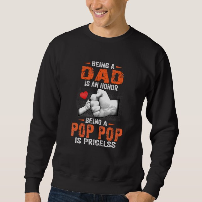 Sudadera Ser Papá Es Honor Ser Pop No Tiene Precio (Anverso)