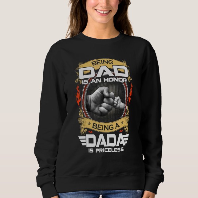Sudadera Ser Papá Es Un Honor Ser Dadá No Tiene Precio (Anverso)