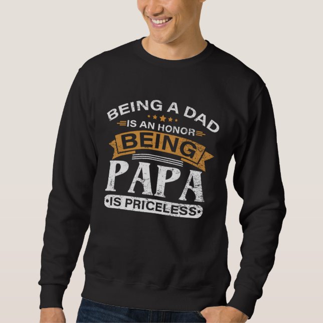 Sudadera Ser Papá No Tiene Precio Cita del Día del Padre pa (Anverso)