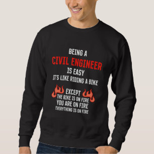 Sudadera Ser un Ingeniero Civil Es Fácil Ingeniero Estruct