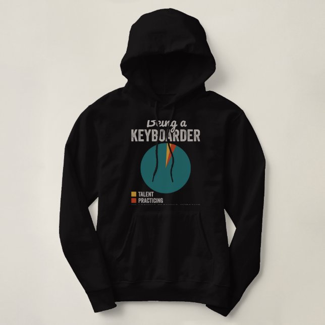 Sudadera Ser un músico keyboarder jugador de teclado divert (Diseño del anverso)