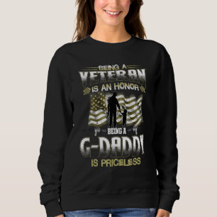 Sudadera Ser un veterano es un honor Ser un abuelo es Pri