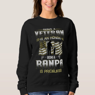 Sudadera Ser un veterano es un honor Ser un Banpa tiene un 