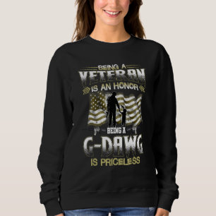 Sudadera Ser un veterano es un honor Ser un G dawg es imp