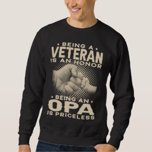 Sudadera Ser un veterano es un honor ser un Opa es un preci