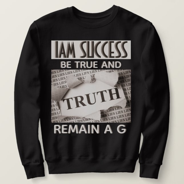 SUDADERA SER VERDADERO (Anverso del diseño)
