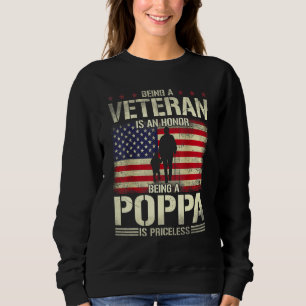 Sudadera Ser Veterano Es Un Honor Ser Poppa No Tiene Precio