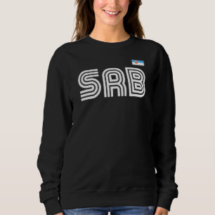 Sudadera Serbia Bandera Retro País Internacional Serbia Pr