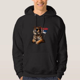 Sudadera Serbia Bandera Tigre corazón Orgullo serbio Srbija