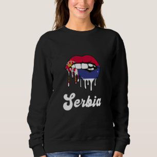Sudadera Serbia derrite los labios con la orgullosa raíz se