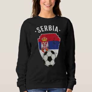 Sudadera Serbia Fútbol Bandera Serbia Orgullo serbio R