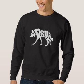 Sudadera Serbia Gray Wolf Srbija Word Cool Animal