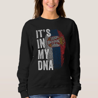 Sudadera Serbia It's In My DNA Cute Serb Fingerprint Serbia