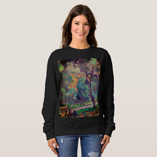 Sudadera Serene Park View Sweatshirt Wearable Art Elegance (Anverso completo)
