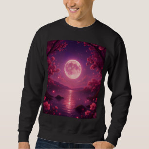 Sudadera Serenidad de Flor de Cerezo bajo la Luz de la Luna
