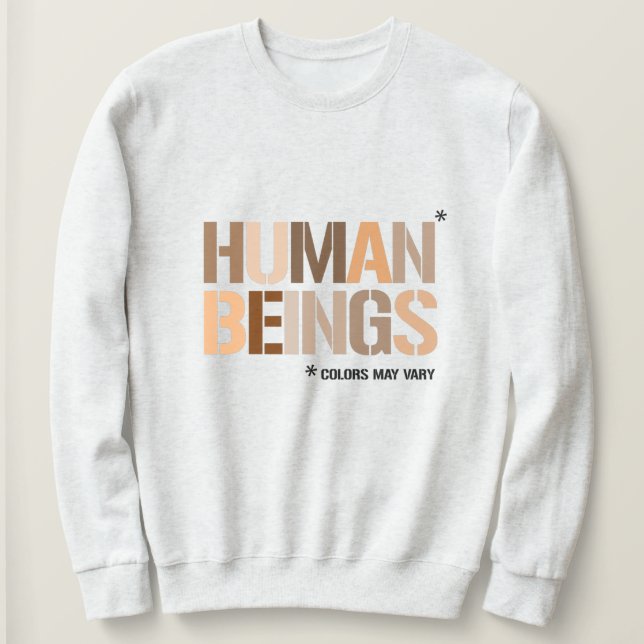 Sudadera SERES HUMANOS: Los colores pueden variar (Anverso del diseño)