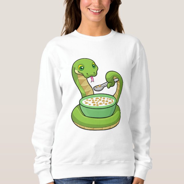 Sudadera Serpiente comiendo con Muesli (Anverso)