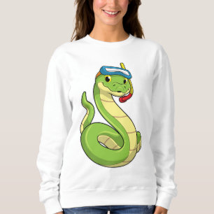 Sudadera Serpiente como buzo con Snorkel
