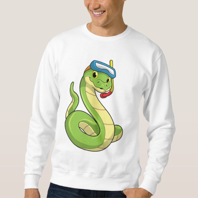 Sudadera Serpiente como buzo con Snorkel (Anverso)