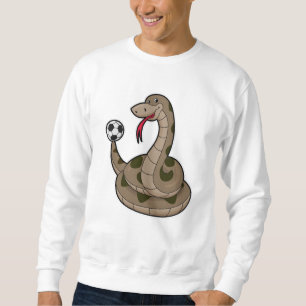 Sudadera Serpiente como jugador de fútbol con pelota de fút