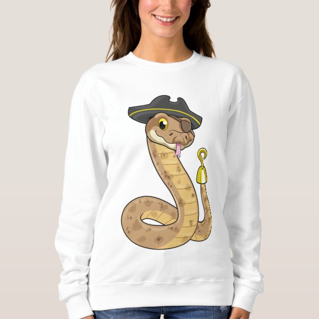 Sudadera Serpiente como pirata con parche de manos y ojos g (Anverso)