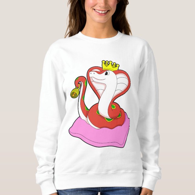 Sudadera Serpiente como rey con corona (Anverso)