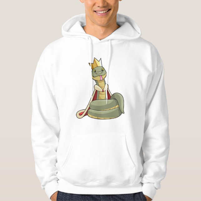 Sudadera Serpiente como rey con corona (Anverso)