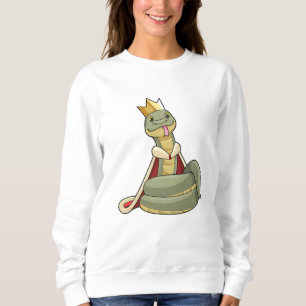 Sudadera Serpiente como rey con corona