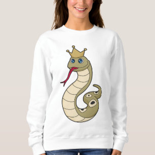 Sudadera Serpiente como rey con corona