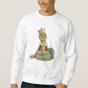 Sudadera Serpiente como rey con corona
