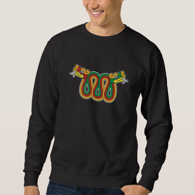 Sudadera Serpiente de dos cabezas azteca maya (Anverso)