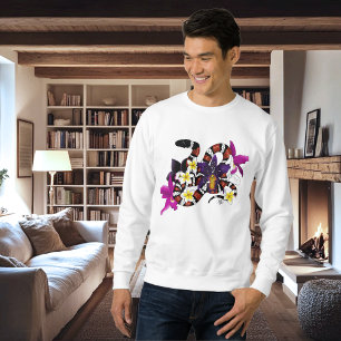 Sudadera Serpiente de Leche Floral Exótico Verde