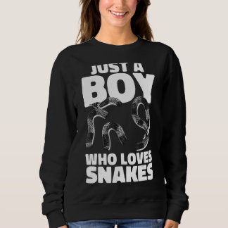 Sudadera Serpiente De Serpiente Sólo Un Niño Que Ama A Las