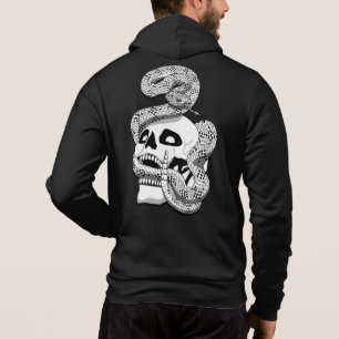 Sudadera Serpiente gótica negra y blanca y arte oscuro crán