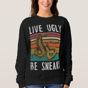 Sudadera Serpiente reptil del patrón de serpiente masculino