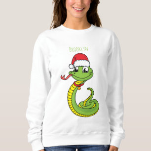 Sudadera Serpiente verde suave con personalizado de sombrer