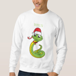 Sudadera Serpiente verde suave con personalizado de sombrer