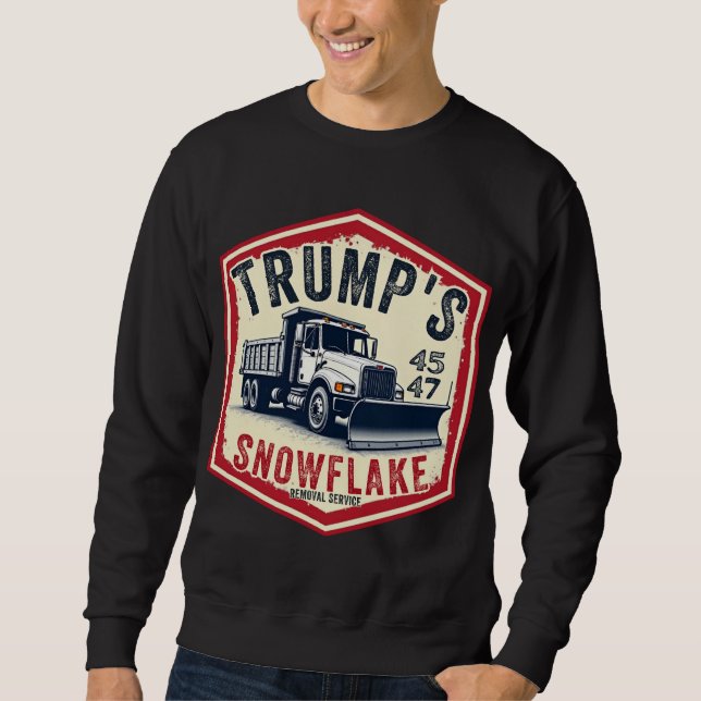 Sudadera Servicio de Eliminación de Copos de Nieve de Trump (Anverso)