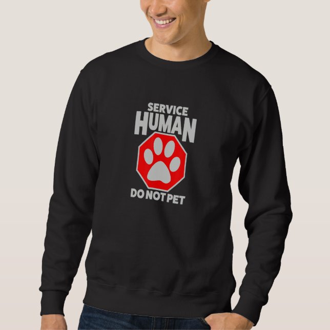 Sudadera Servicio Humano No Acariciar Perro Gato (Anverso)
