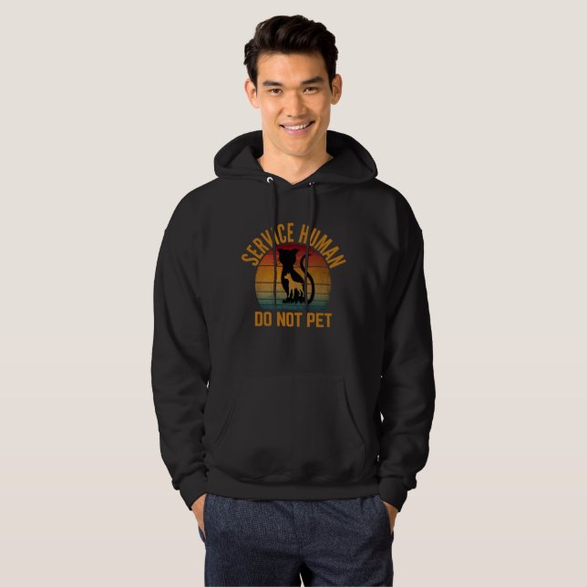 Sudadera Servicio humano No Mascota camiseta (Anverso completo)