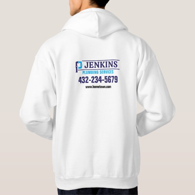 Sudadera Servicio Profesional de Fontanería (Reverso)