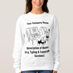 Sudadera Servicios de mecanografía de oficina de entrada de