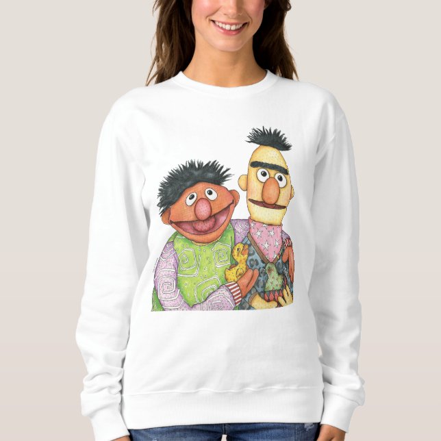 Sudadera Sesame Street Bert y Ernie Watercolor (Anverso)
