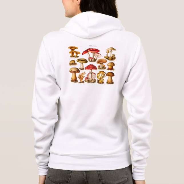 Sudadera Setas del rojo de la variedad de la seta de los (Reverso)