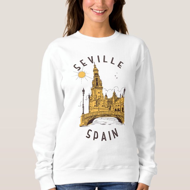 Sudadera Sevilla España Plaza de España Círculo perturbado (Anverso)
