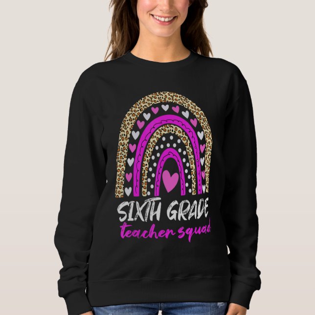 Sudadera Sexto Grado de Maestros Squad Leopard Rainbow 6º G (Anverso)