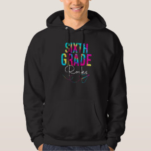 Sudadera Sexto Grado Rocks Día de Apreciación de Tie Dye Vu