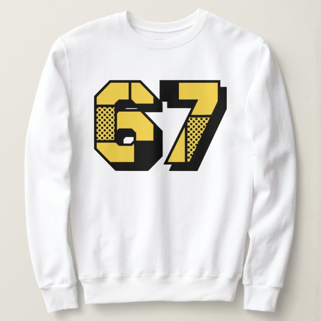 Sudadera Sexty Seven 67 Minimal Pop Art Geometry (Anverso del diseño)