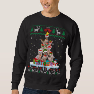 Sudadera Sfinx Cat Santa Christmas Tree Ugly Cat Xmas Swein